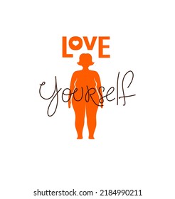 Love yourself vector concept