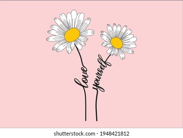 love yourself vector design art