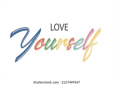 Love Yourself Vector Hand Drawn Stock Vector (royalty Free) 2127499547 