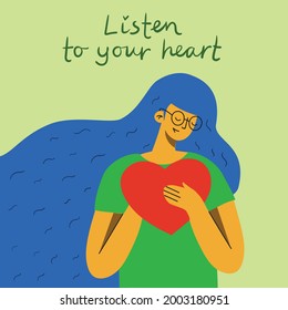 Love yourself. Vector lifestyle concept card with text don t forget to love yourself.