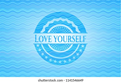 Love Yourself warer concept style emblem.