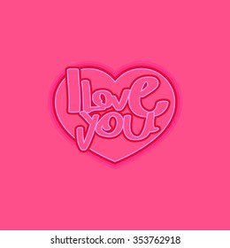 I love you,valentine day logo