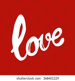 I love you.Valentines Day greeting cards vector illustration.Handdraw lettering with heart.Trendy handwritten disign element.Valentines day greeting card with calligraphy.Love, romance, tender passion