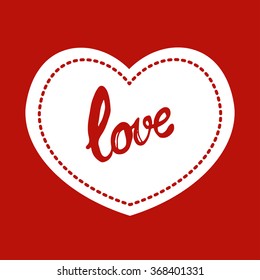 I love you.Valentines Day greeting cards vector illustration.Handdraw lettering with heart.Trendy handwritten disign element.Valentines day greeting card with calligraphy.Love, romance, tender passion