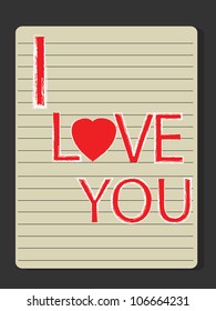 I love you,Vector