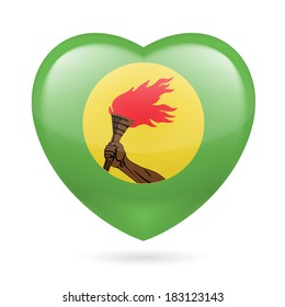 I love Zaire. Heart with flag design