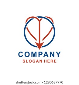 love,arrow logo template
