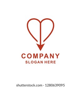love,arrow logo template