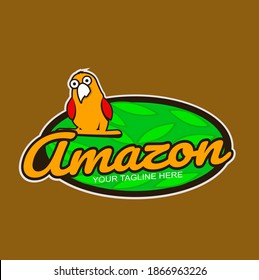 lovebird logo and amazon writing for various needs