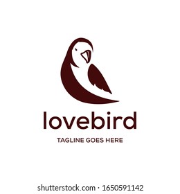 Lovebird logo design icon. Lovebird full color design.