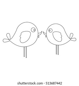 lovebirds cartoon icon image 