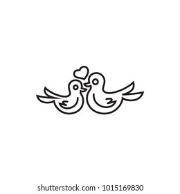 lovebirds icon illustration isolated vector sign symbol