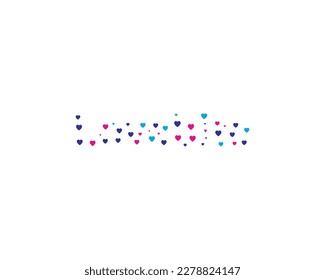 Lovebite word in heart design elements vector illustration