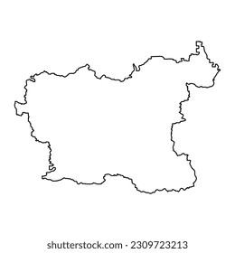 Mapa de la provincia de Lovech, provincia de Bulgaria. Ilustración vectorial.