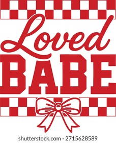 Amado bebé romántico Valentine tipografía ilustración