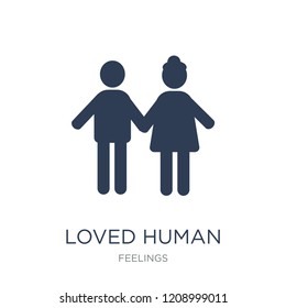 loved human icon. Trendy flat vector loved human icon on white background from Feelings collection, vector illustration can be use for web and mobile, eps10
