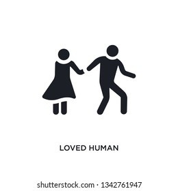 loved human isolated icon. simple element illustration from feelings concept icons. loved human editable logo sign symbol design on white background. can be use for web and mobile