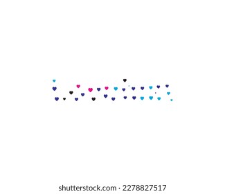 Lovefest word in heart design elements vector illustration