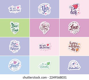 Love-Filled Valentine's Day Typography Stickers