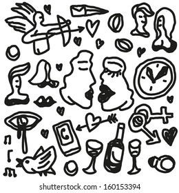 Love,flirt -  doodles