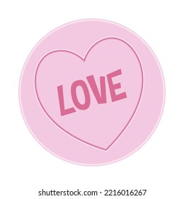 Loveheart Sweet Candy - Love Message vector Illustration