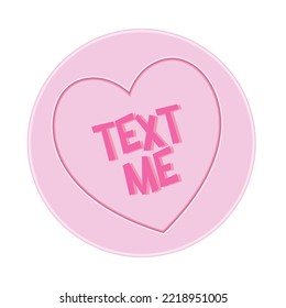 Loveheart Sweet Candy - I'm Yours Message vector Illustration