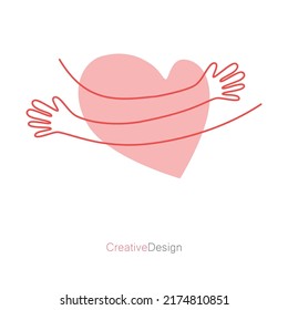 LOVE-HUG Vector Logo Design Template – A Heartwarming Logo Featuring a Hug Symbol to Represent Affection and Connection. Ideal for Brands Emphasizing Love and Emotional Bonds.