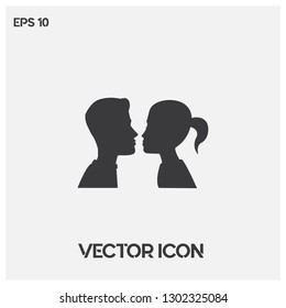 Love,Kiss,Couple Vector Icon Illustration.Lovely Couple symbol icon.Premium quality.