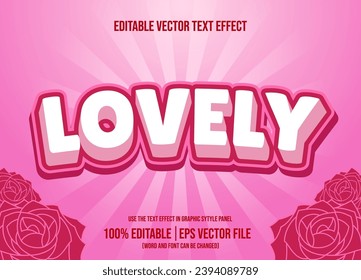 Lovely 3d editable text effect, suitable for valentine text,  effect saved in graphic style