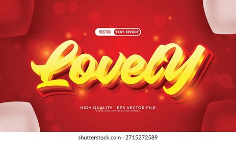 lovely 3d text effect withered and gold background and illustration of several floating hearts