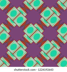 Lovely abstract background multicolor geometric pattern seamless.