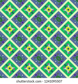 Lovely abstract background multicolor geometric pattern seamless.