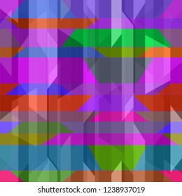 Lovely abstract background multicolor simple poligonal seamless.
