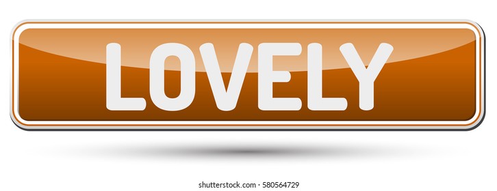 Lovely - Abstract beautiful button with text.