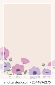 Lovely anemone flower cover design