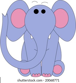 Lovely animals: A small elephant.