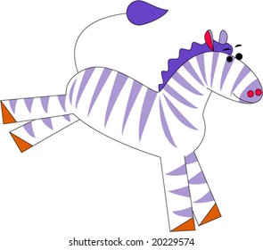 Lovely animals: A small zebra.