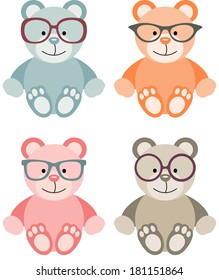 Lovely Baby Teddy Bear with Glasses
