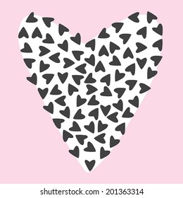 Lovely background with heart. Vector illustration