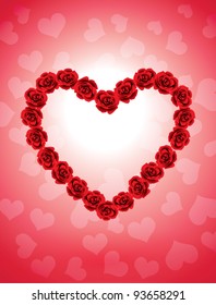 Lovely Background-Roses Frame