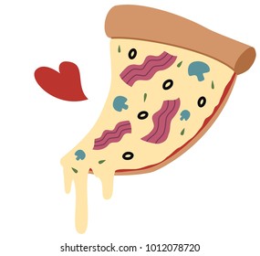 Lovely bacon on a lovely pizza