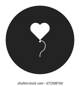 lovely balloon icon vector isolated