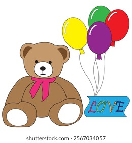 lovely bear catoon vector design