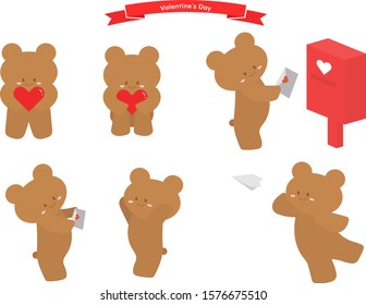 Lovely bear set for Valentines Day