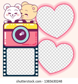 Lovely bears photoframes and cute camera