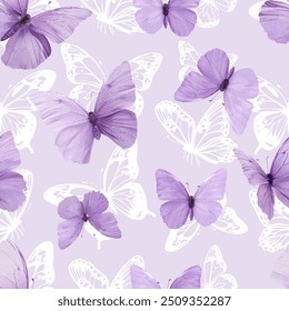 Lovely and Beautiful Butterflies Pattern for Fabric, Wallpaper, and More