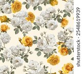 Lovely and Beautiful Spring Flowers Pattern for Fabric, Wallpaper, and More