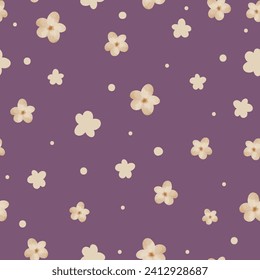 Patrón de flores de primavera precioso y hermoso para tela, papel de escritorio y más