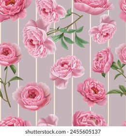 Lovely and Beautiful Spring Flowers Pattern for Fabric, Wallpaper, and More