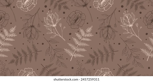Lovely and Beautiful Spring Flowers Pattern for Fabric, Wallpaper, and More